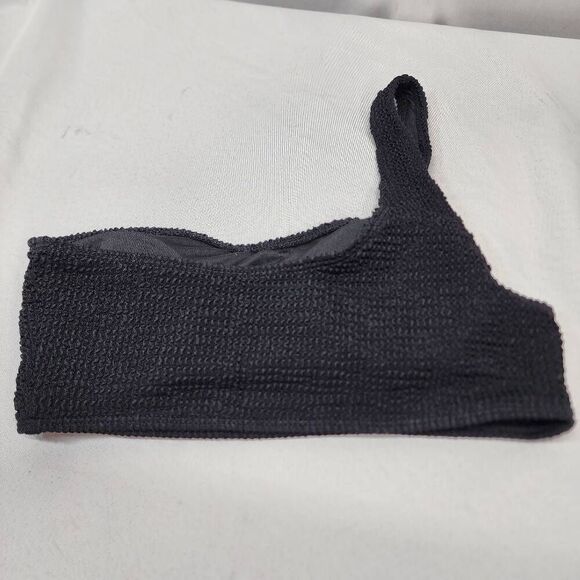 YIMISAN Women's Med Ribbed One Shoulder Top with Mid Waist Two Piece Bathing Sui - Picture 6 of 12